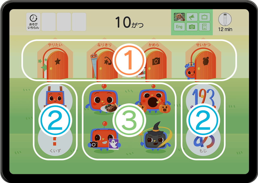 アプリ教材のトップメニュー