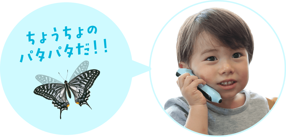 ちょうちょのパタパタだ！！